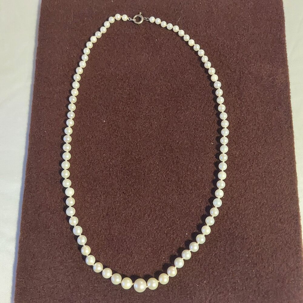 Necklace/ Choker Faux Pearls 1-Strand 18"